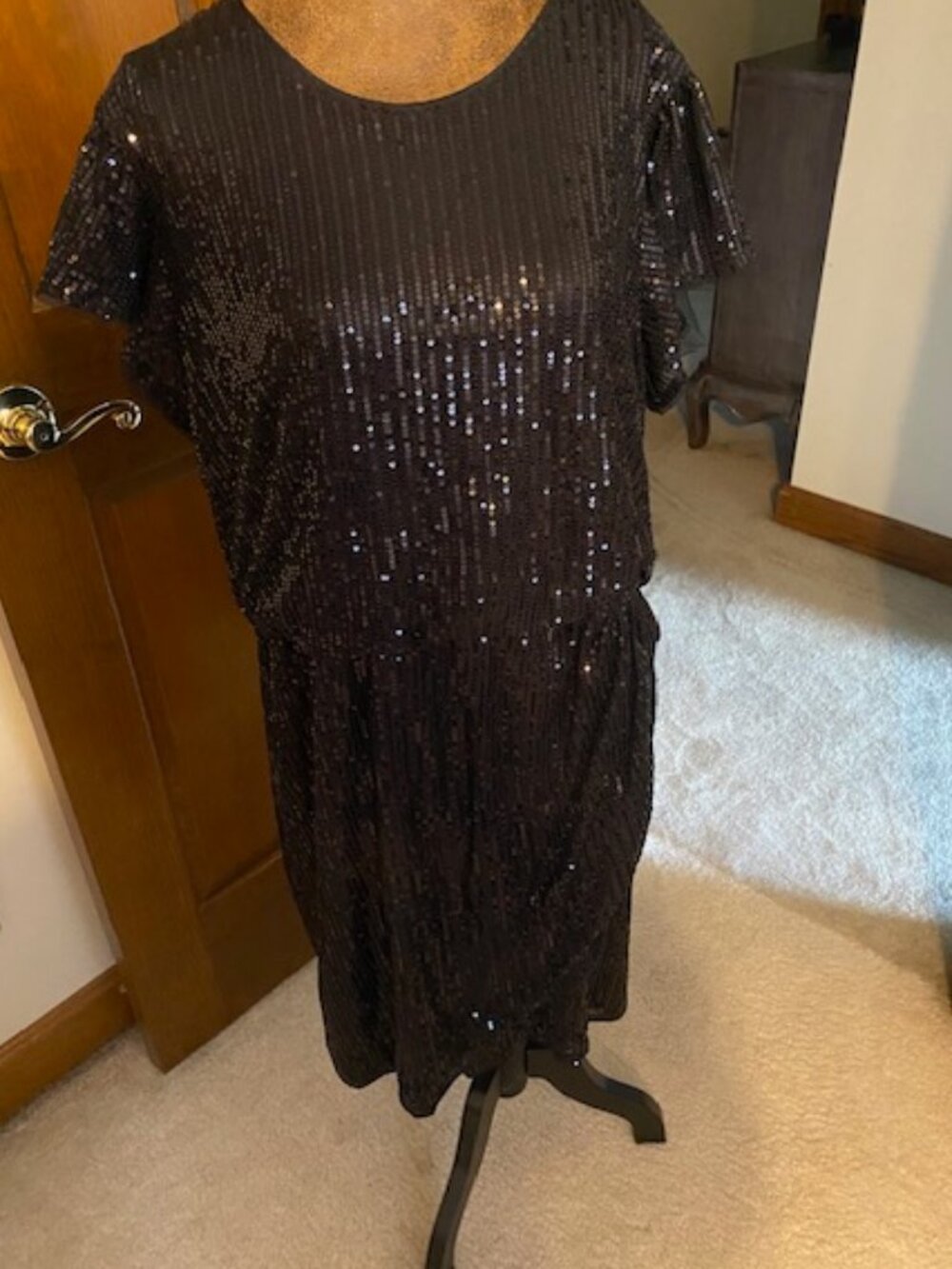 Grace Karin Black Sequin Cocktail/Event Dress